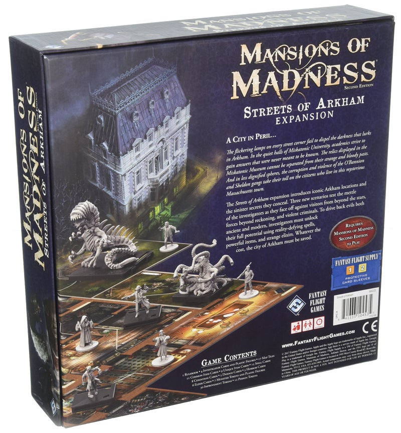 Asmodee Mansions of Madness Streets of Arkham Expansion - Unleash New Horrors on the Darkened Streets! Cooperative Mystery Game, Ages 14+, 1-5 Players, 2-3 Hour Playtime, Made by Fantasy Flight Games - Image 2